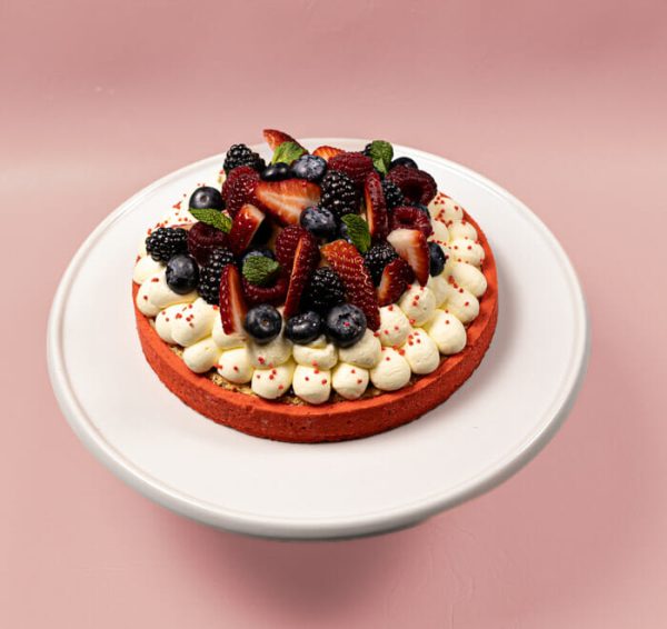 Red Tart full of seasonal berry fruits